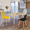 Chaises noir, gris clair, blanc et jaune