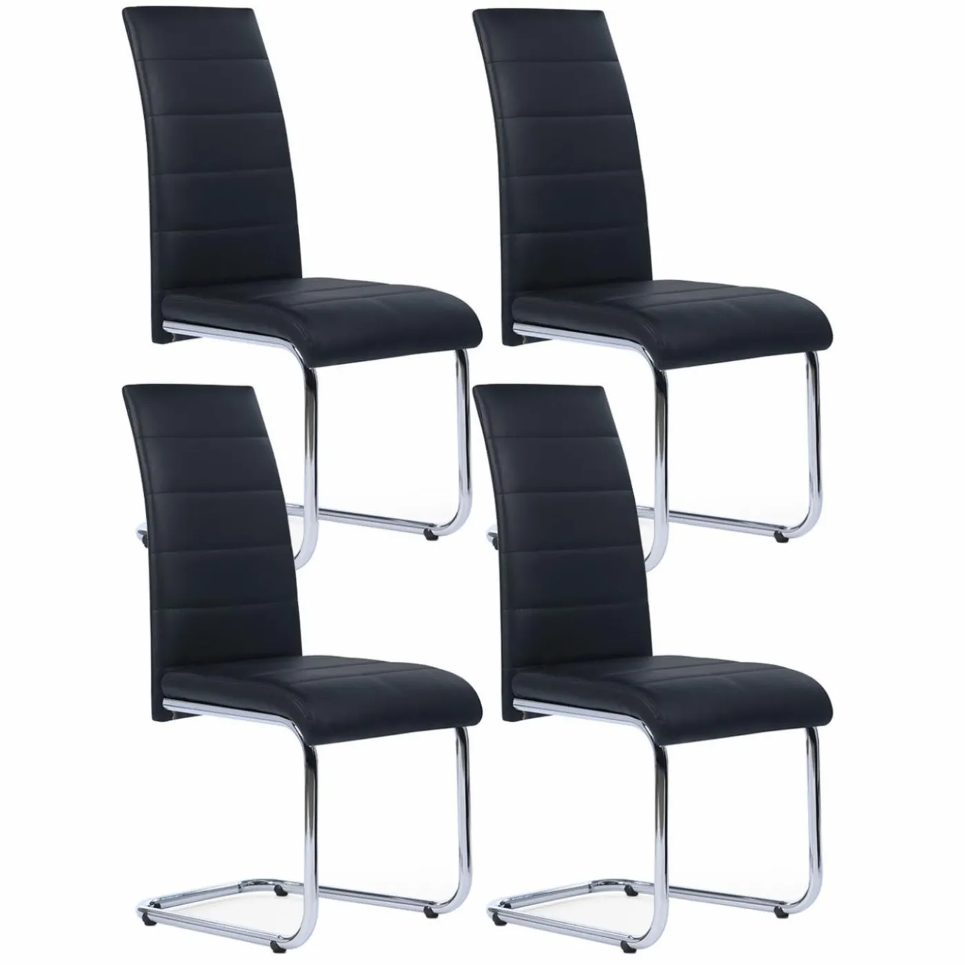 Chaises noires design pour salle à manger MIA