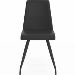 Chaises noires liseré blanc pieds araignée pour salle à manger