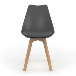 Chaises scandinaves 4 couleurs : gris foncé, gris clair, noir et blanc