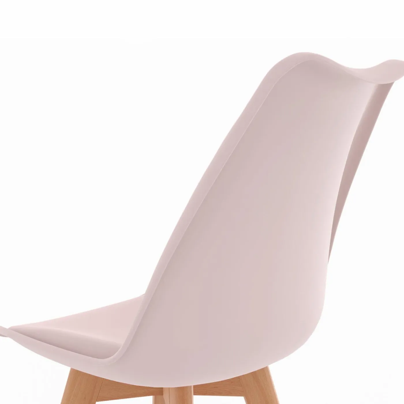 Chaises scandinaves 4 couleurs : pastel rose, blanc, gris clair et bleu