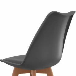 Chaises scandinaves 4 couleurs : gris foncé, gris clair, blanc et bleu