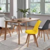 Chaises scandinaves 4 couleurs : gris foncé, gris clair, blanc et jaune