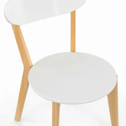 Chaises scandinaves bicolores blanc et bois