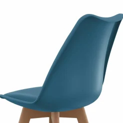 Chaises scandinaves bleu canard