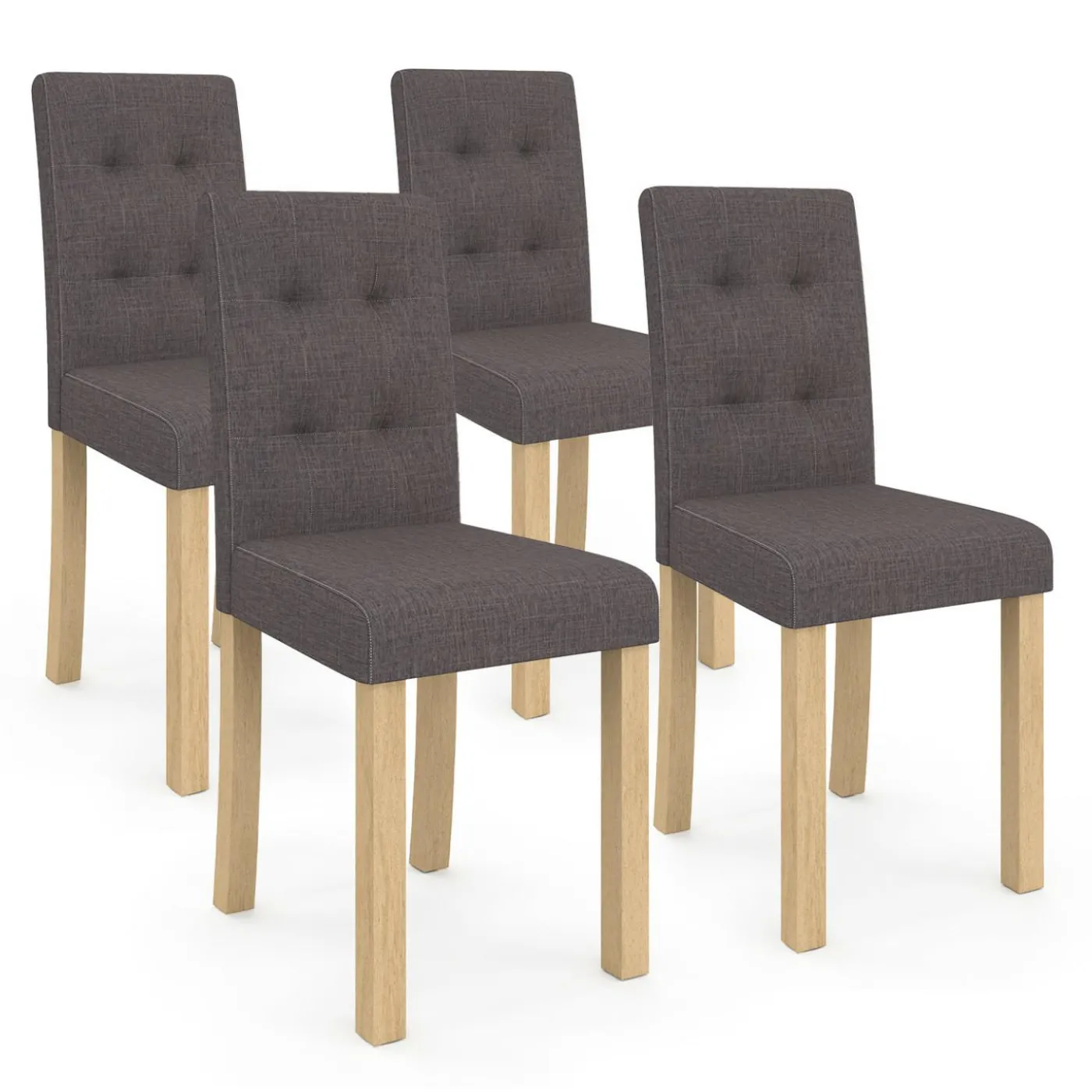 Chaises scandinaves gris foncé