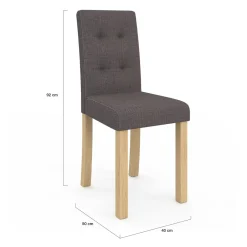 Chaises scandinaves gris foncé