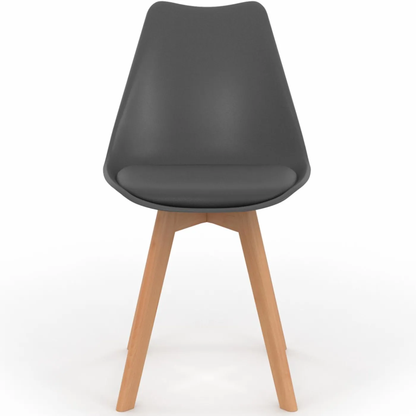 Chaises scandinaves grises avec coussin