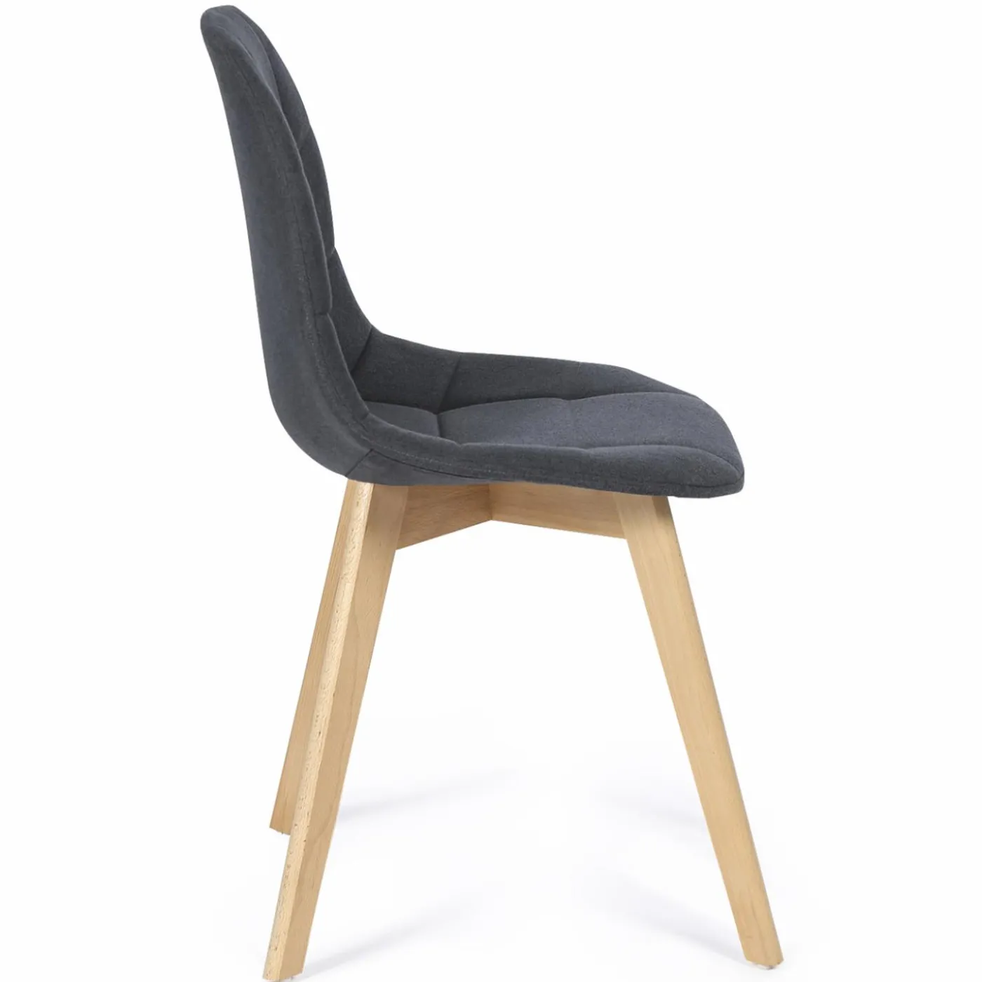 Chaises scandinaves grises pieds en bois