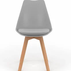 Chaises scandinaves grises avec coussin