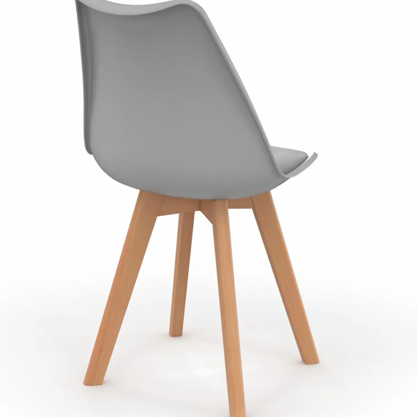Chaises scandinaves grises avec coussin