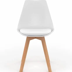 Chaises scandinaves mix color blanc, gris clair et patchworks