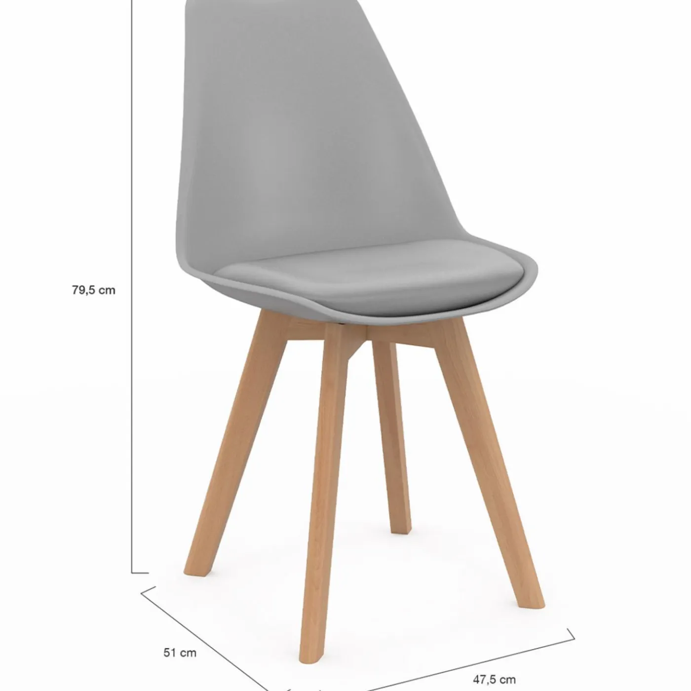 Chaises scandinaves mix color : gris, blanc, noir et patchworks