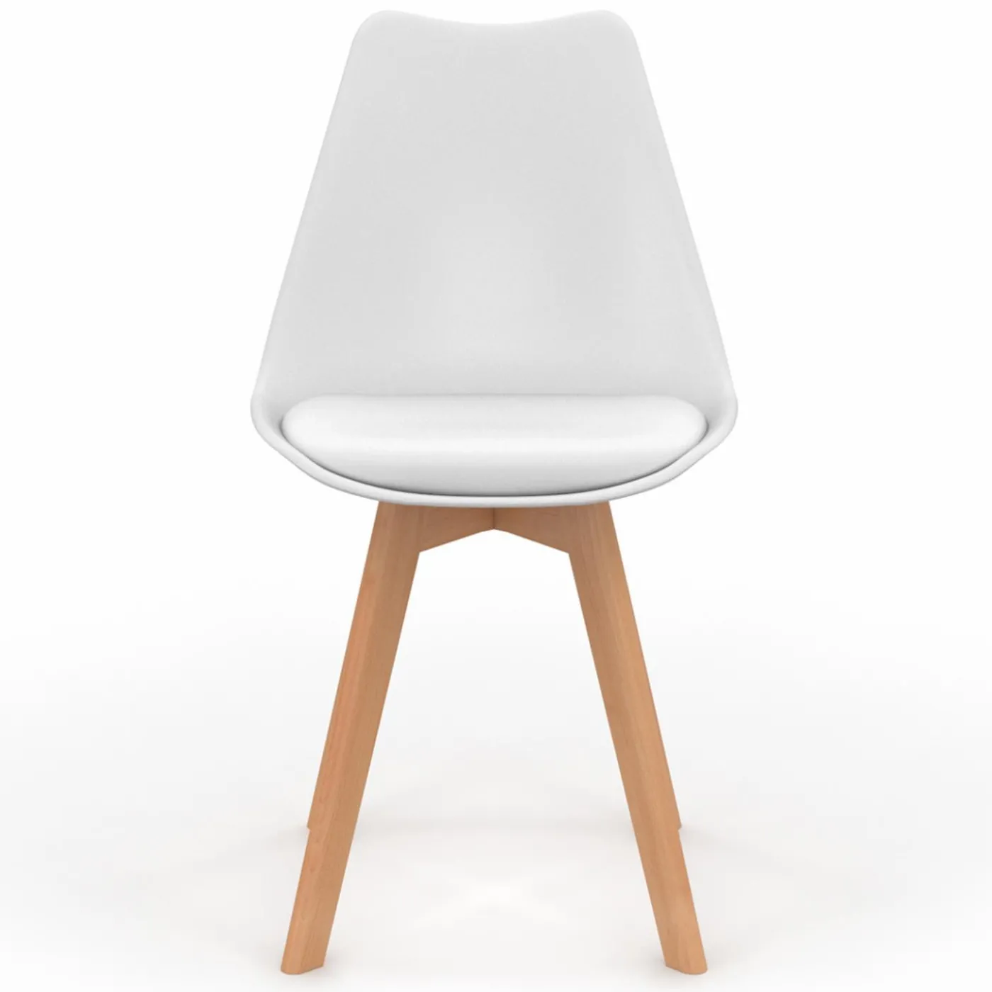 Chaises scandinaves rose pastel, gris, blanc avec coussin