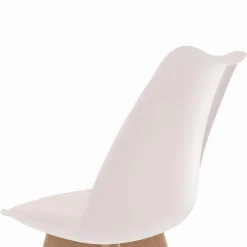 Chaises scandinaves rose pastel, gris, blanc avec coussin