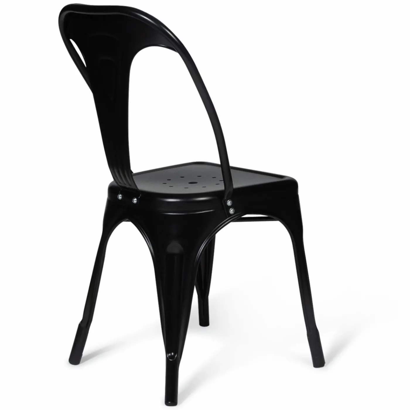 Chaises style industriel noir mat