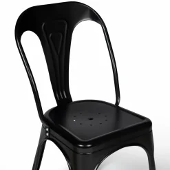 Chaises style industriel noir mat