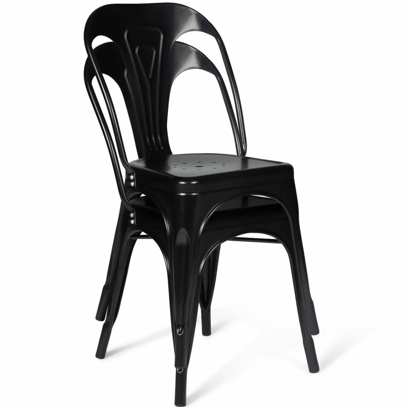 Chaises style industriel noir mat
