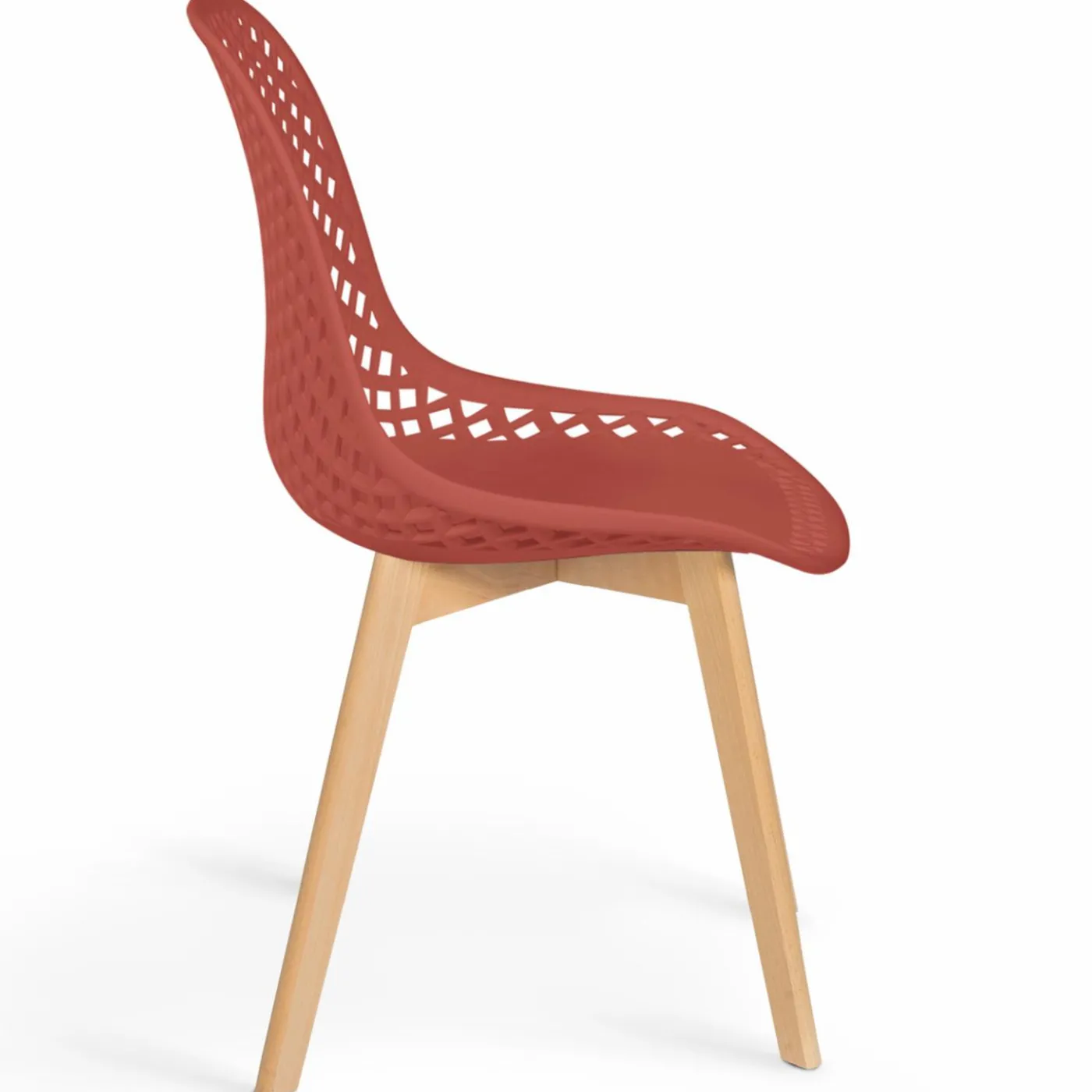 Chaises terracotta et beige