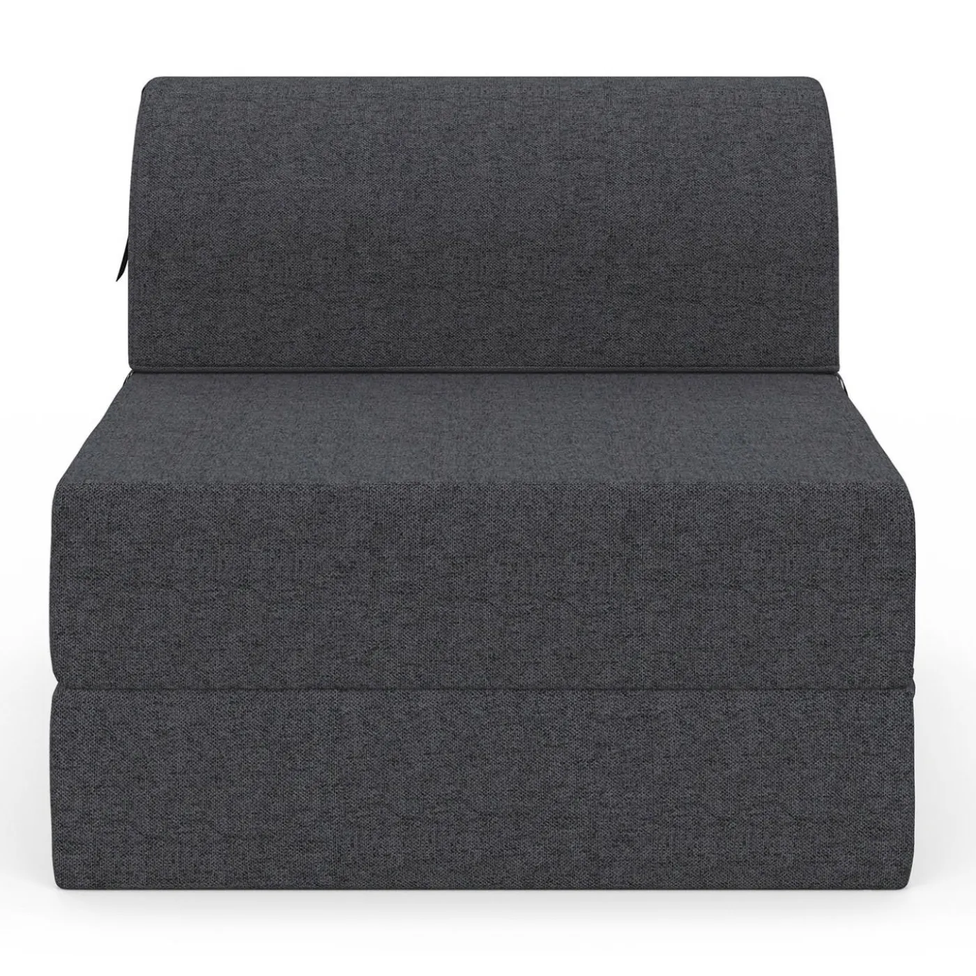 Chauffeuse convertible 1 place en tissu gris anthracite