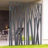 Claustra extérieur métal gris design 150 x 50 cm