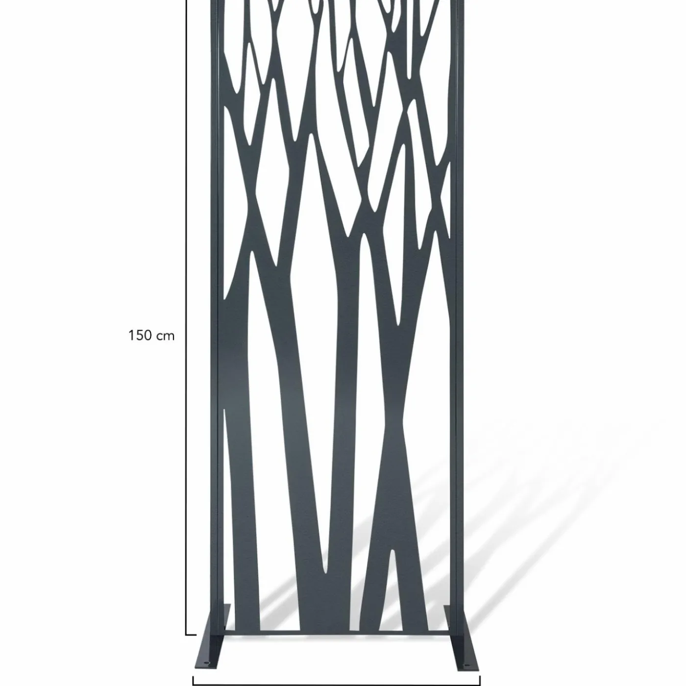 Claustra extérieur métal gris design 150 x 50 cm