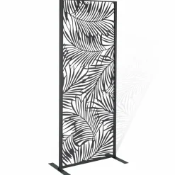 Claustra extérieur métal gris motif palmier