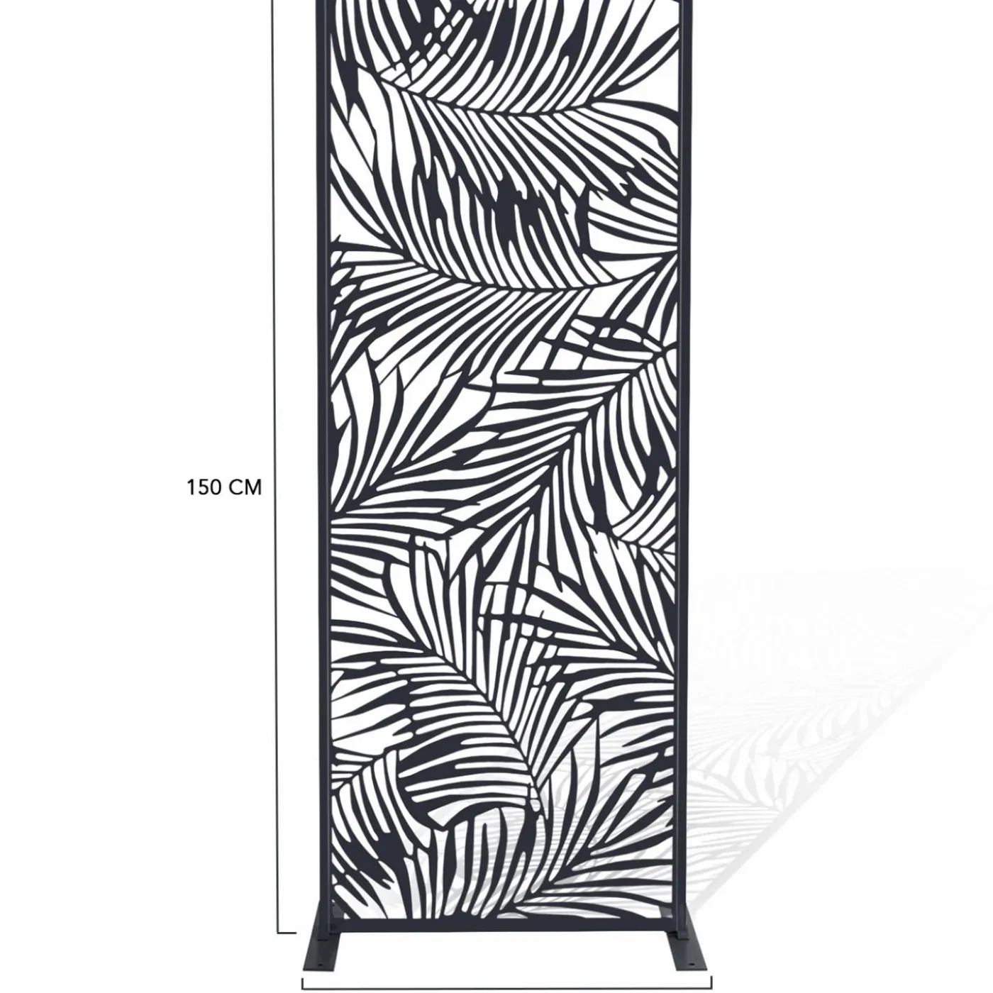 Claustra extérieur métal gris motif palmier