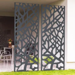 Claustra extérieur métal gris design
