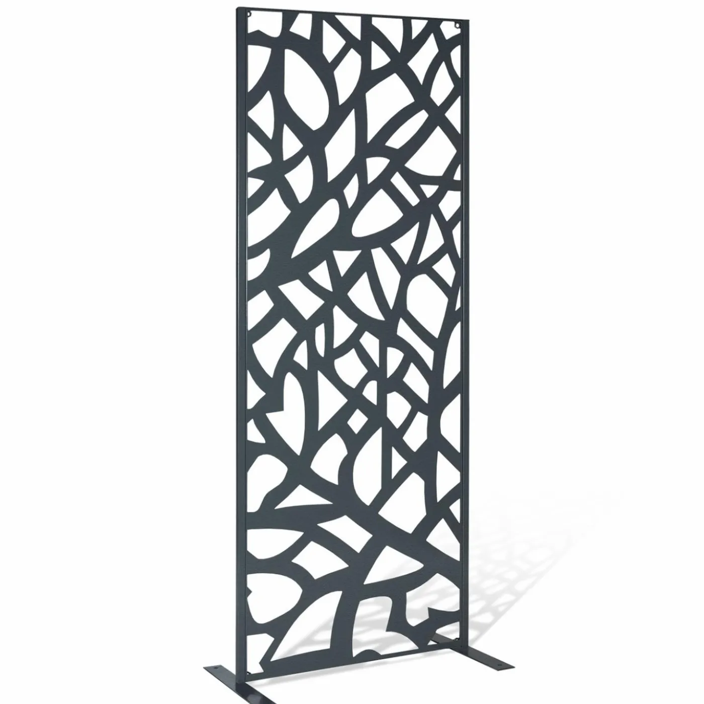 Claustra extérieur métal gris design
