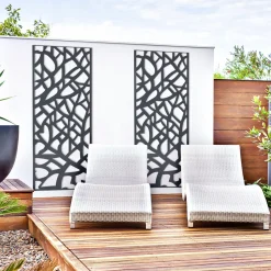 Claustra extérieur métal gris design