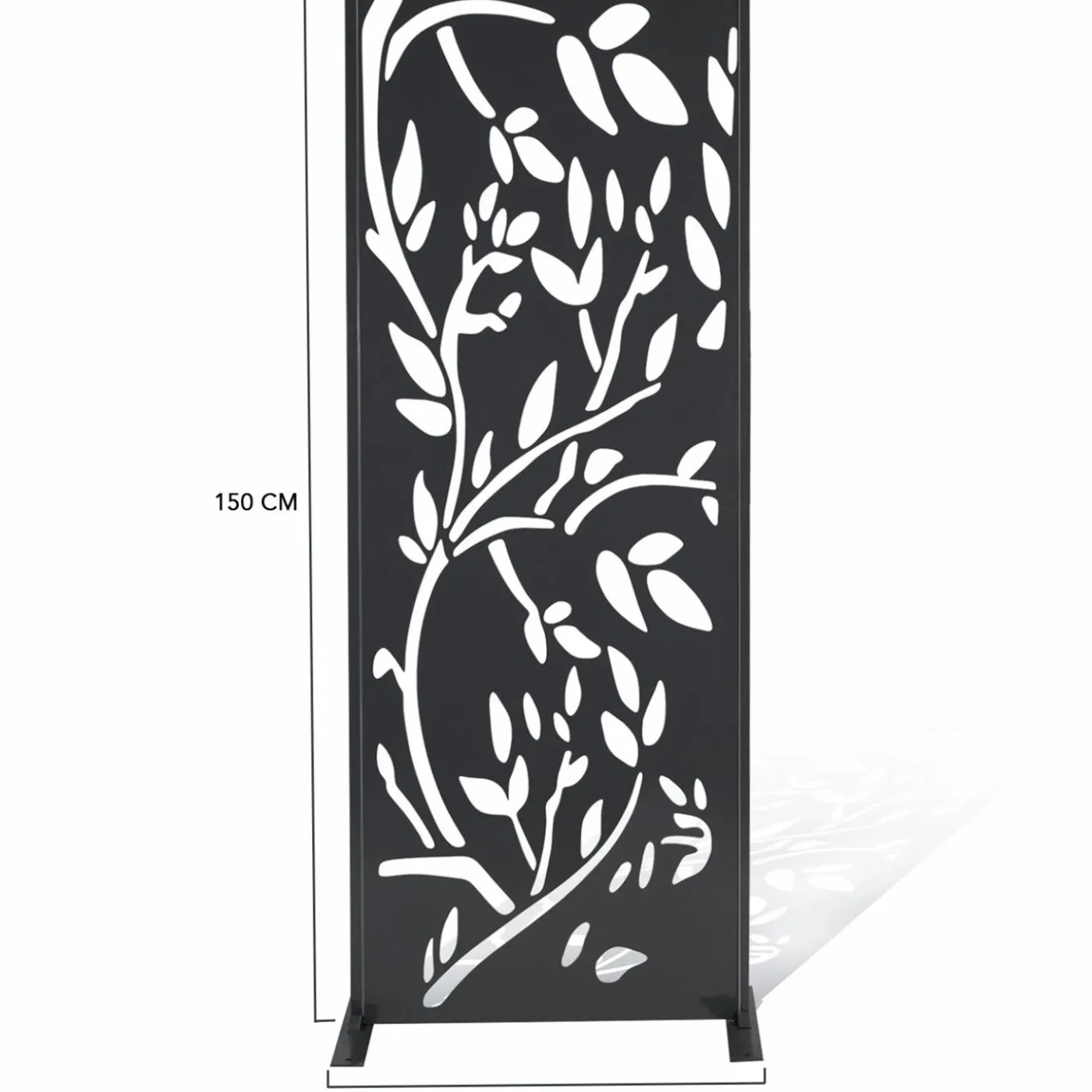Claustra extérieur métal gris motif floral