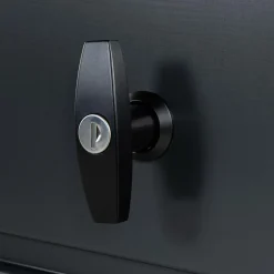 Coffre de jardin verrouillable en métal gris anthracite 600 L