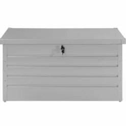 Coffre de rangement extérieur étanche en métal gris clair 350L
