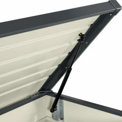 Coffre de rangement extérieur étanche en métal gris 350 L
