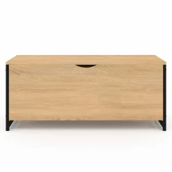 Coffre de rangement style industriel bois et noir