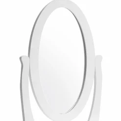 Coiffeuse blanche avec miroir et tabouret
