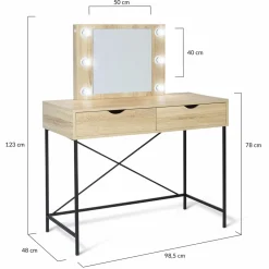 Coiffeuse industrielle avec éclairage