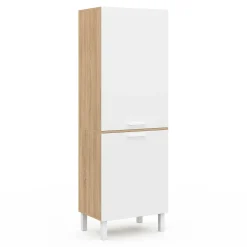 Colonne de cuisine hêtre et blanc