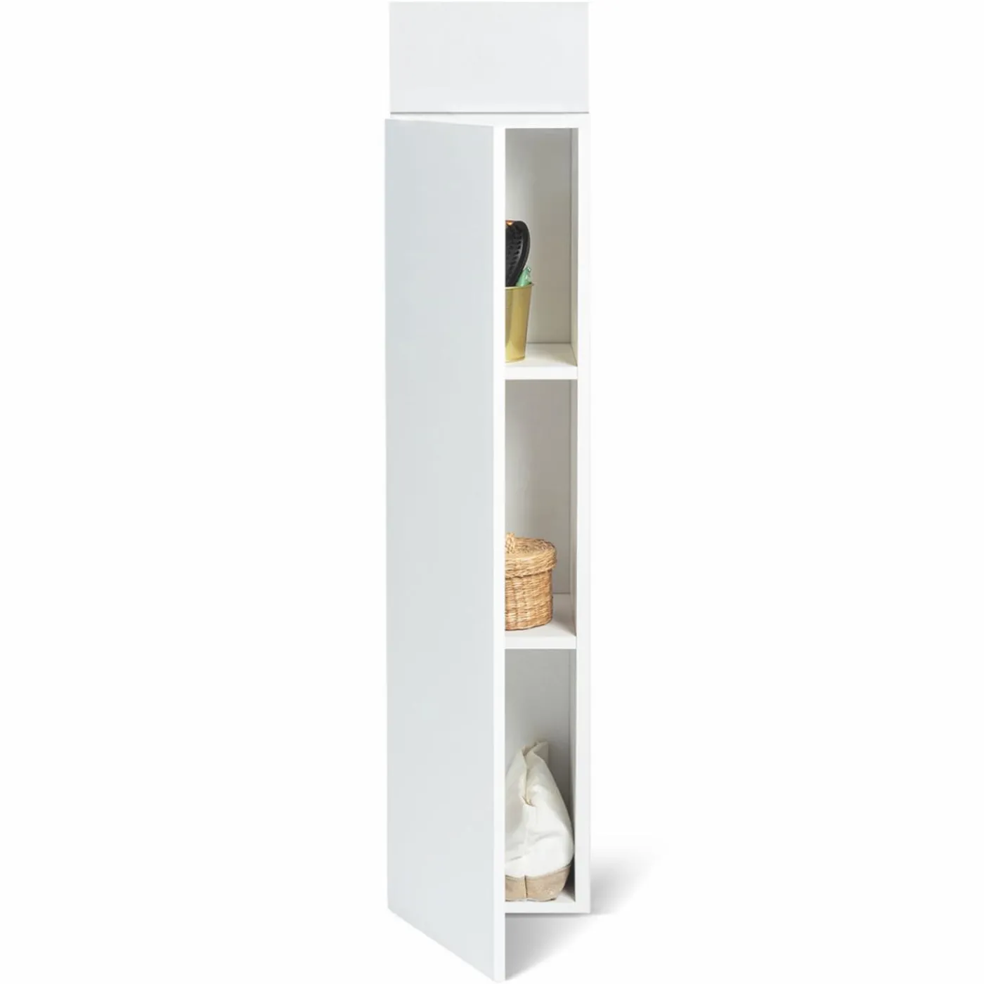 Colonne de rangement suspendue blanche