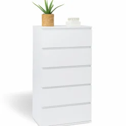 Commode 5 tiroirs blanche
