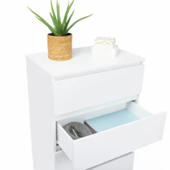 Commode 5 tiroirs blanche