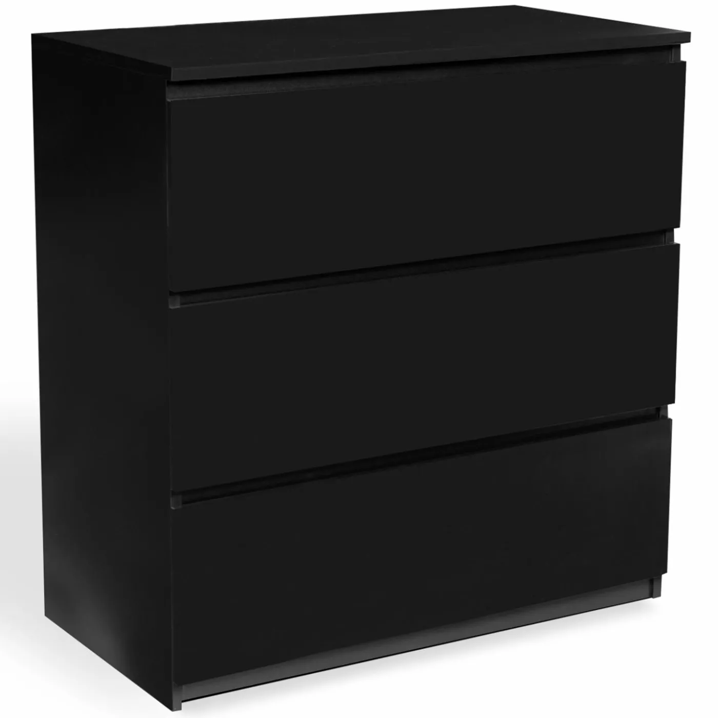 Commode 3 tiroirs design bois noir