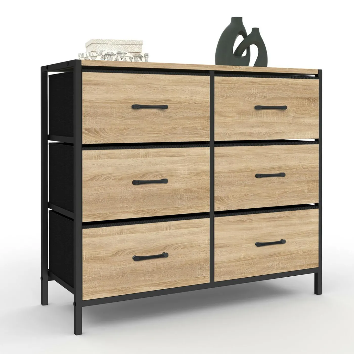 Commode 6 tiroirs en tissu industrielle