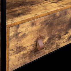 Commode bois et métal avec 2 tiroirs