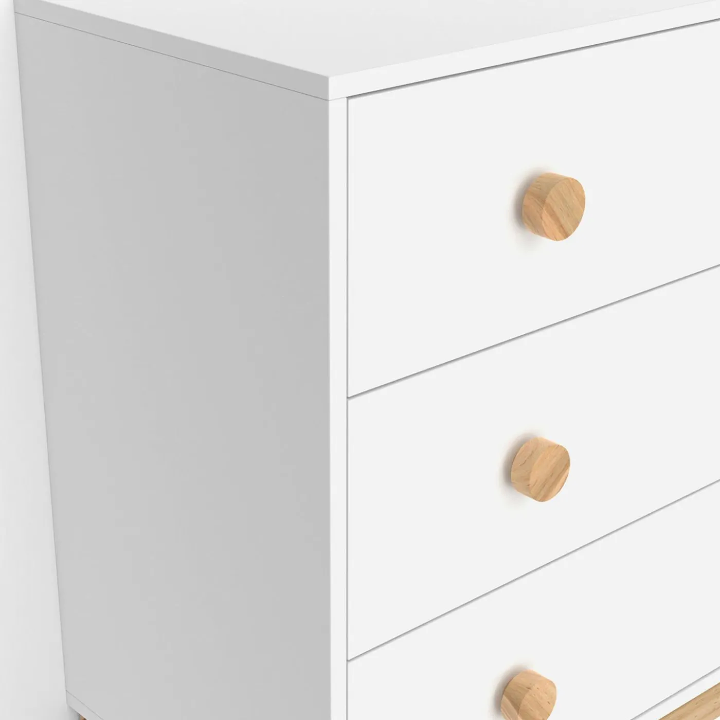 Commode enfant blanc et bois
