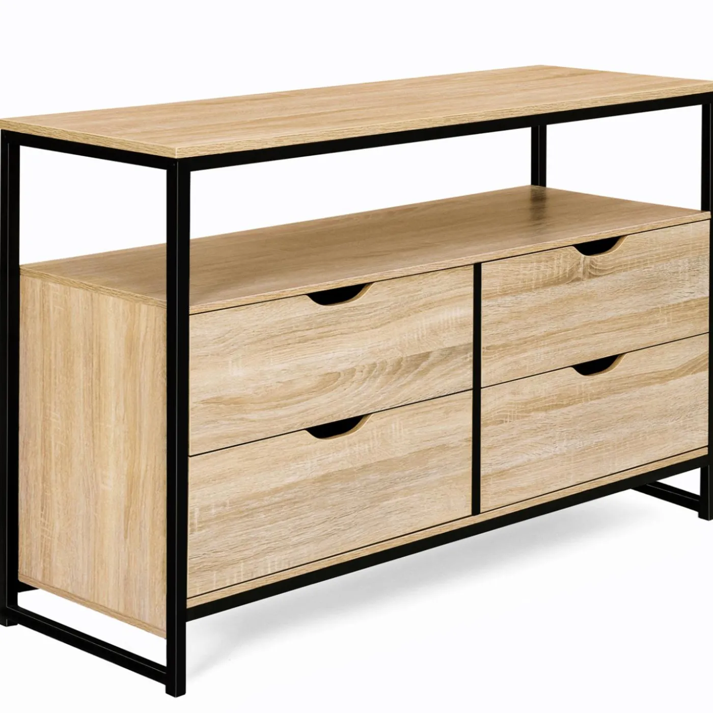 Commode industrielle 4 tiroirs et étagère