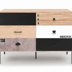 Commode industrielle 6 tiroirs dépareillés