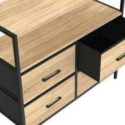 Commode industrielle 4 tiroirs en tissu