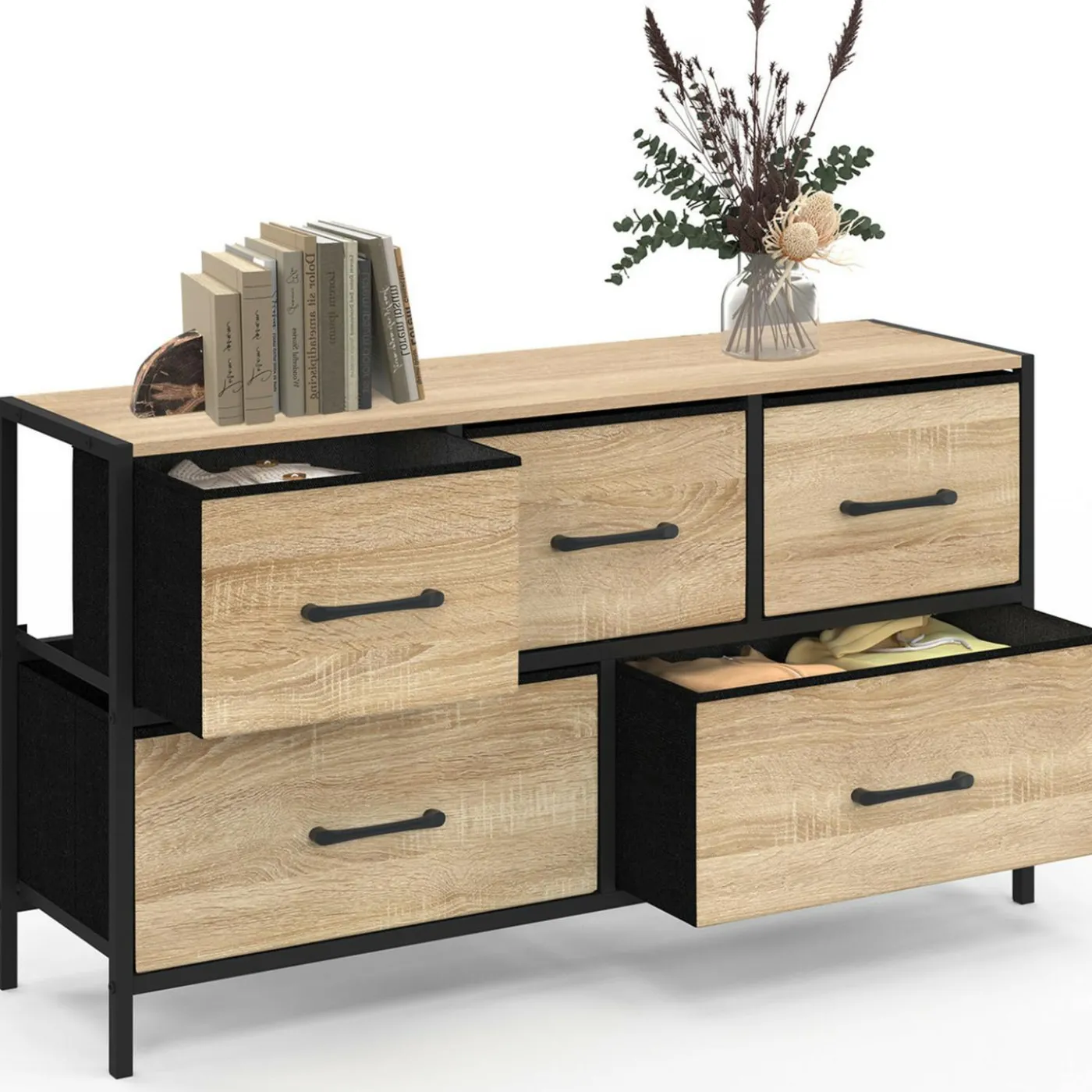 Commode industrielle design 5 tiroirs